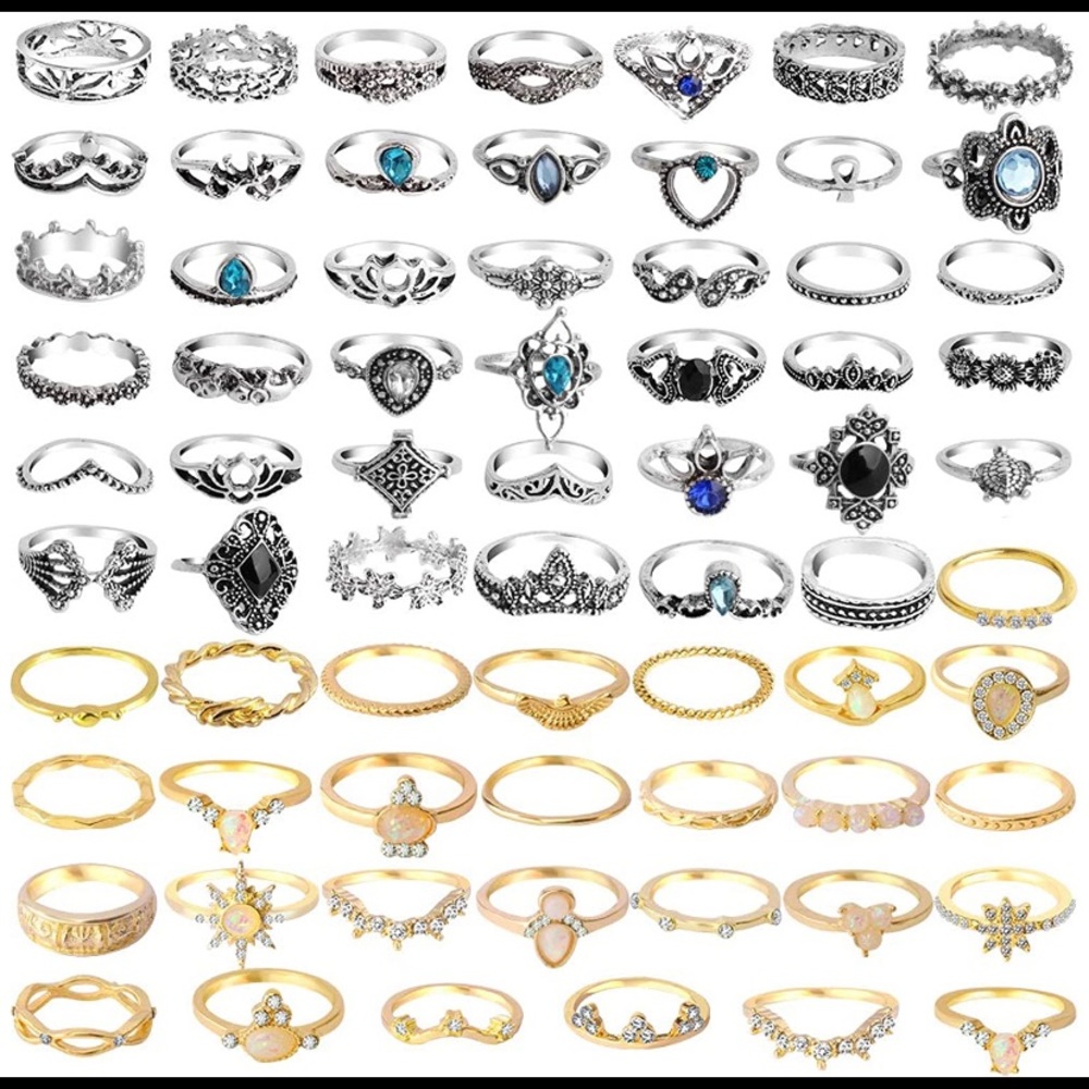 ONESING 11pcs Boho Rings - Picture 2 of 2